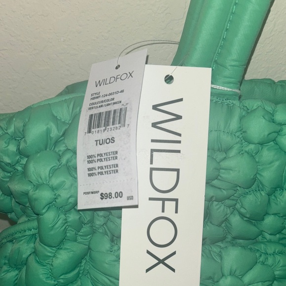 Wildfox Emerald Textured Tote Bag and tumbler - Picture 3 of 13